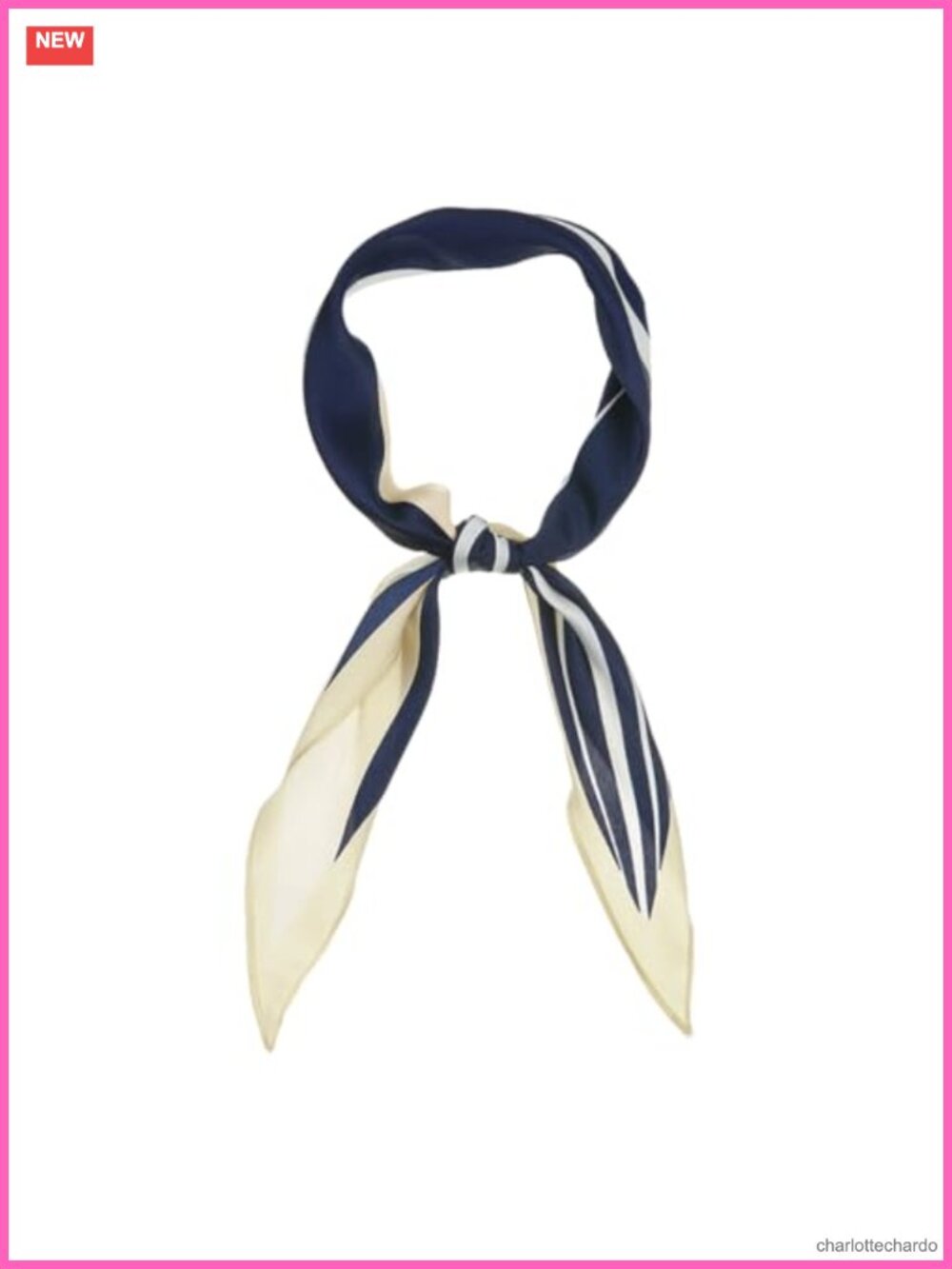 Satin Rhombus Ponytail Scarf Stripe Print Head Bandana